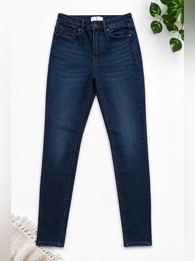 HERS Jeans Women's 1 Juniors Blue‎ Dark Wash Skinny Cotton Blend Stretch